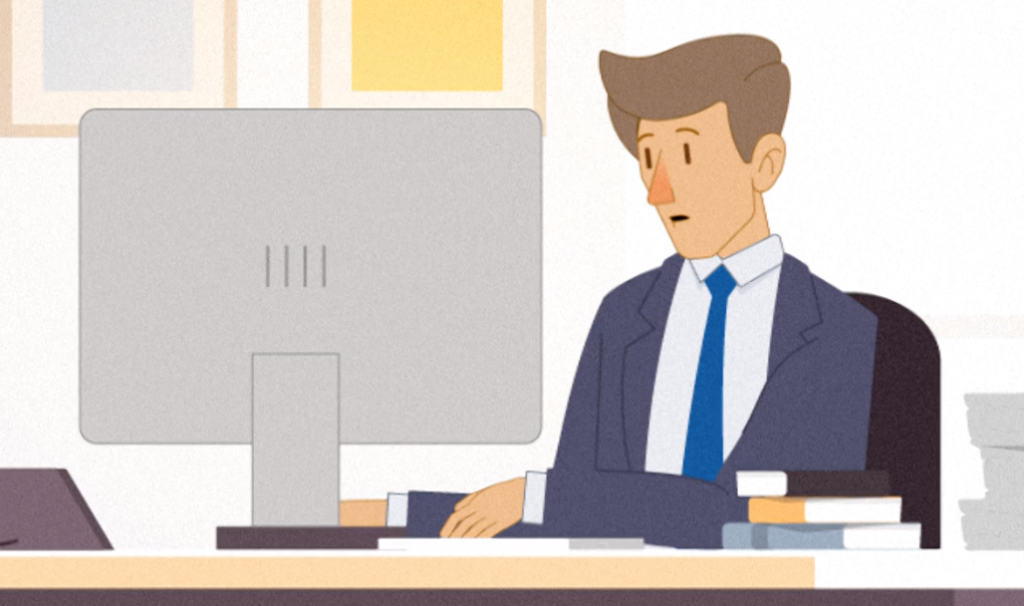 Manager, motion graphic, illustrazione di Andrea Lai - aurorachiara.com